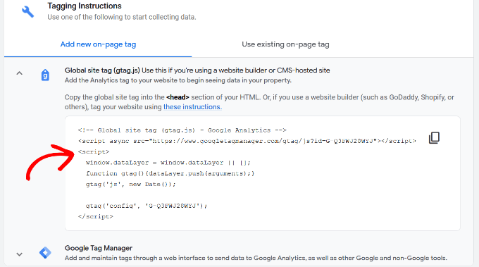 Google Analytics 4 global code to install on website